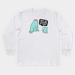 Headless Cat Kids Long Sleeve T-Shirt